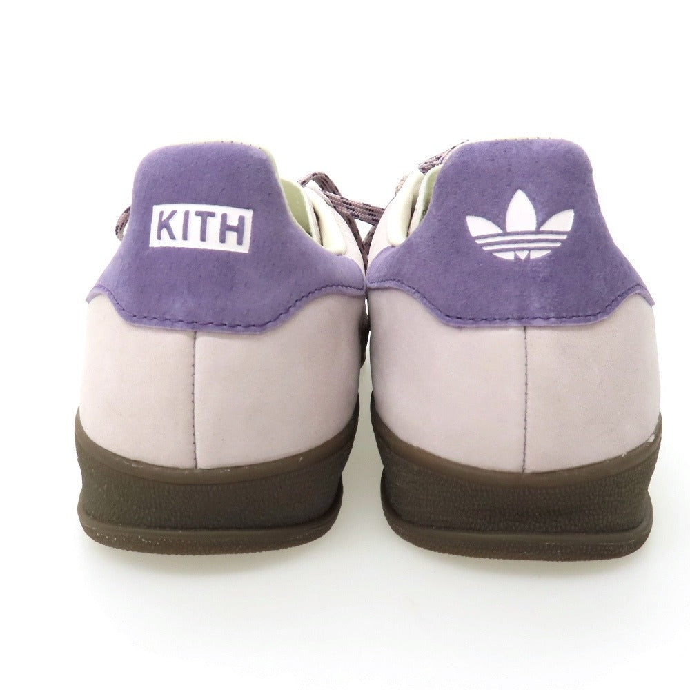 【中古】【未使用】キス KITH × adidas GAZELLE INDOOR レザー スニーカー ライトパープル【サイズ27cm】【 状態ランクS 】【 メンズ 】