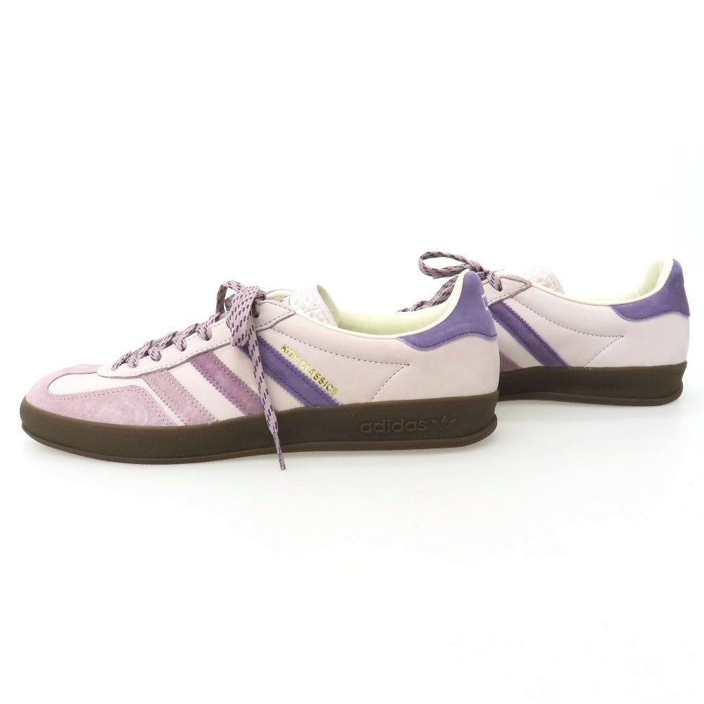 【中古】【未使用】キス KITH × adidas GAZELLE INDOOR レザー スニーカー ライトパープル【サイズ27cm】【 状態ランクS 】【 メンズ 】