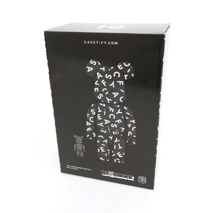 【中古】ケースティファイ CASETiFY × BE@RBRICK 10周年記念 フィギュア ブラックxホワイト【サイズ400％ &amp; 100%】【 状態ランクA 】【 メンズ 】