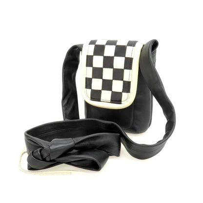 【中古】アーダーエラー ADER error 羊革 シープスキン レザー ショルダーバッグ ブラックxホワイト【 状態ランクB 】【 メンズ 】