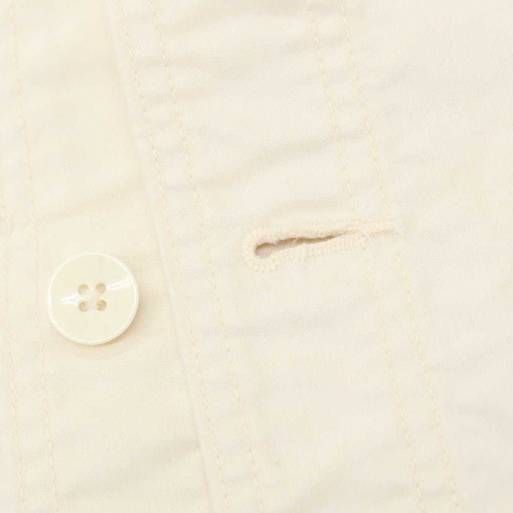 【中古】イーティーエス マテリオ Ets.MATERIAUX × Letiquette コットン フレンチ ワークジャケット オフホワイト【サイズ2】【 状態ランクB 】【 メンズ 】