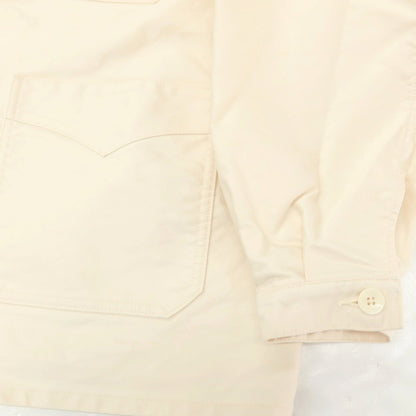 【中古】イーティーエス マテリオ Ets.MATERIAUX × Letiquette コットン フレンチ ワークジャケット オフホワイト【サイズ2】【 状態ランクB 】【 メンズ 】