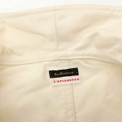 【中古】イーティーエス マテリオ Ets.MATERIAUX × Letiquette コットン フレンチ ワークジャケット オフホワイト【サイズ2】【 状態ランクB 】【 メンズ 】