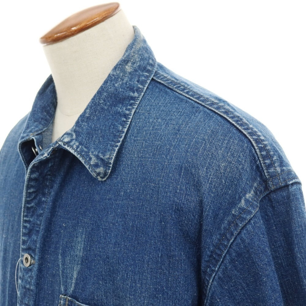 【中古】ア プレッセ A.PRESSE コットン US NAVY デニムジャケット ブルー【サイズ2】【 状態ランクB 】【 メンズ 】
