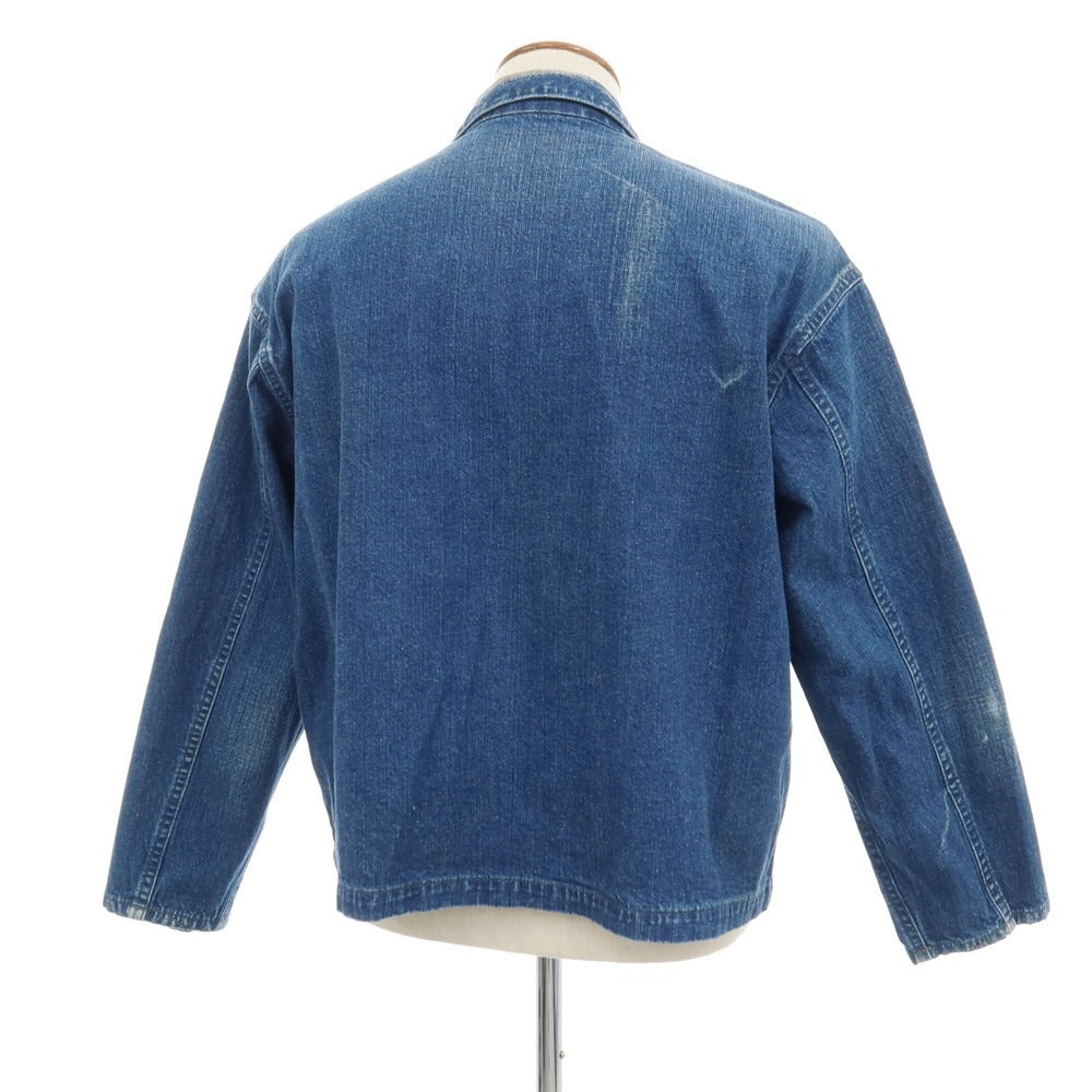 【中古】ア プレッセ A.PRESSE コットン US NAVY デニムジャケット ブルー【サイズ2】【 状態ランクB 】【 メンズ 】
