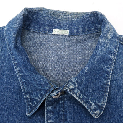 【中古】ア プレッセ A.PRESSE コットン US NAVY デニムジャケット ブルー【サイズ2】【 状態ランクB 】【 メンズ 】