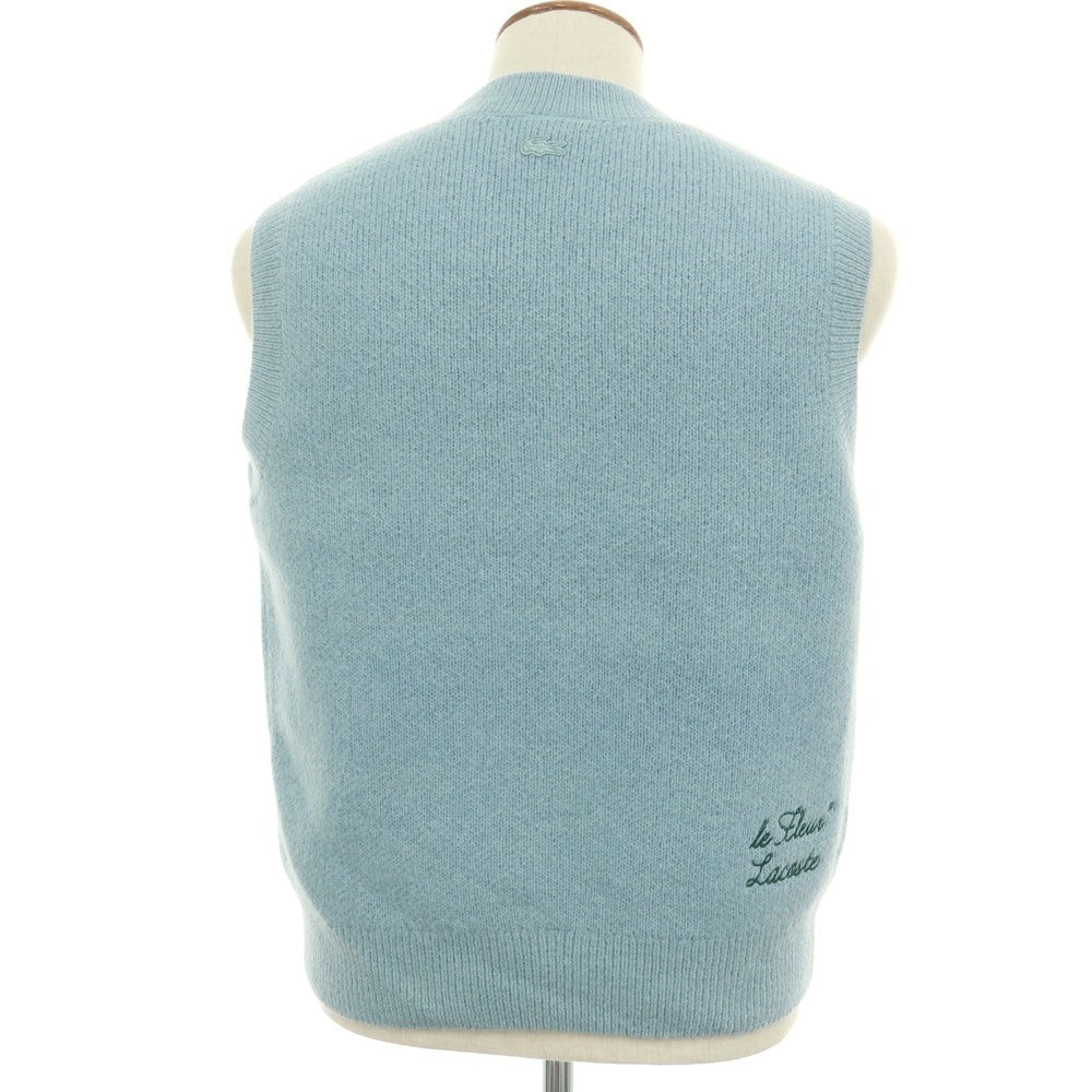 【中古】ラコステ LACOSTE × GOLF LE FLEUR ナイロンアルパカウール Vネック ニットベスト ライトブルー【サイズM】【 状態ランクA 】【 メンズ 】