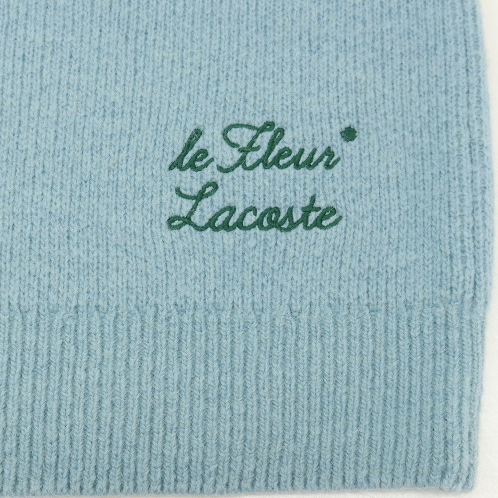 【中古】ラコステ LACOSTE × GOLF LE FLEUR ナイロンアルパカウール Vネック ニットベスト ライトブルー【サイズM】【 状態ランクA 】【 メンズ 】