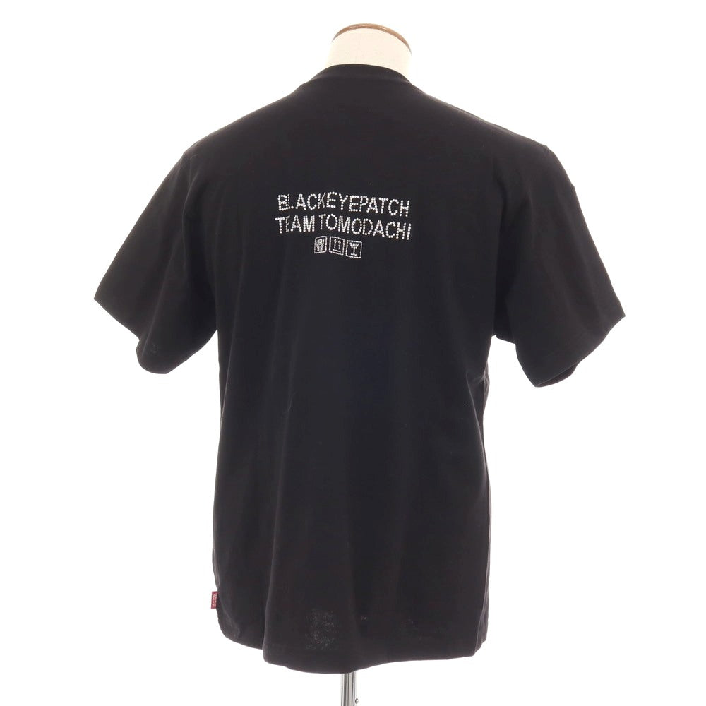 【中古】ブラックアイパッチ BlackEyePatch × Team Tomodachi コットン ラインストーン クルーネック 半袖Ｔシャツ ブラック【サイズM】【 状態ランクA 】【 メンズ 】
