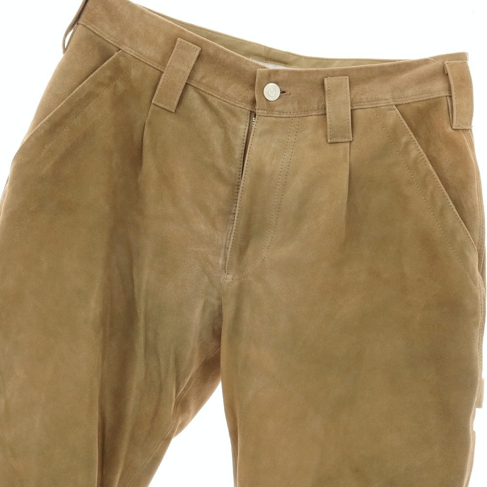 【中古】ノンネイティブ nonnative 2026年春夏 ゴートレザー スエード ペインターパンツ ワークパンツ ベージュ【サイズ1】【 状態ランクA 】【 メンズ 】