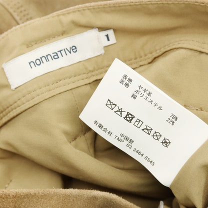【中古】ノンネイティブ nonnative 2026年春夏 ゴートレザー スエード ペインターパンツ ワークパンツ ベージュ【サイズ1】【 状態ランクA 】【 メンズ 】