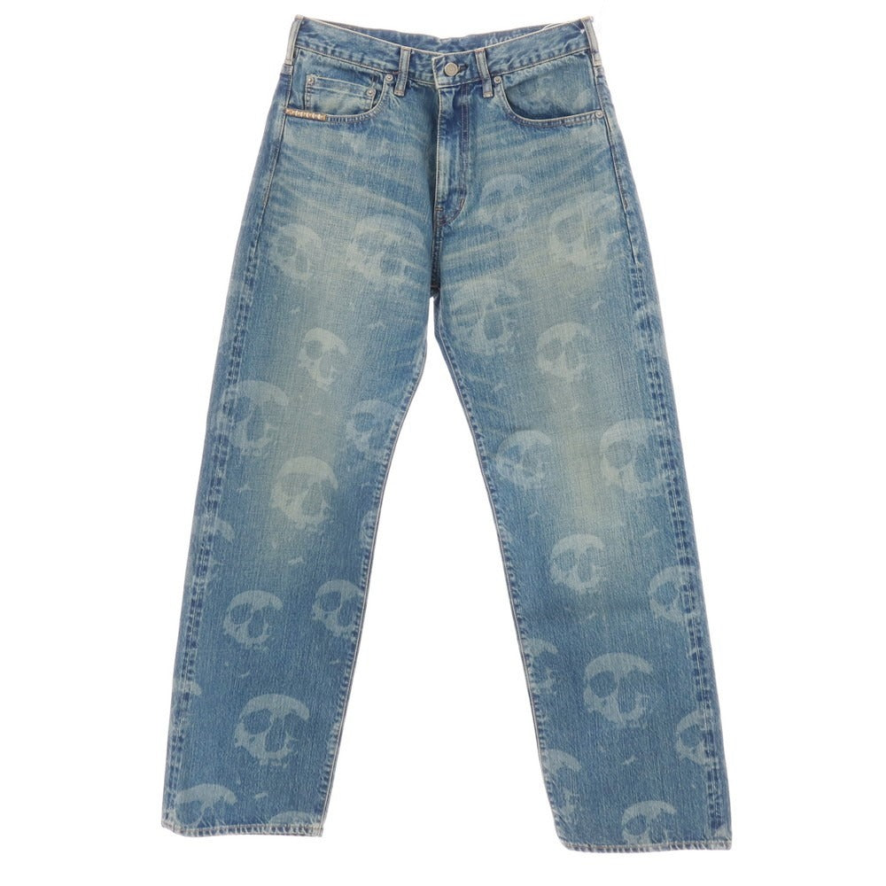 【中古】ヒステリックグラマー HYSTERIC GLAMOUR KINKY JEANS 2026年春夏 スカルフォグ柄 デニムパンツ ジーンズ ブルー【サイズ31】【 状態ランクA 】【 メンズ 】