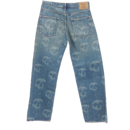【中古】ヒステリックグラマー HYSTERIC GLAMOUR KINKY JEANS 2026年春夏 スカルフォグ柄 デニムパンツ ジーンズ ブルー【サイズ31】【 状態ランクA 】【 メンズ 】