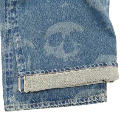 【中古】ヒステリックグラマー HYSTERIC GLAMOUR KINKY JEANS 2026年春夏 スカルフォグ柄 デニムパンツ ジーンズ ブルー【サイズ31】【 状態ランクA 】【 メンズ 】