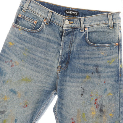 【中古】チェリー ロサンゼルス Cherry Los Angeles コットン ペイントスプラッター デニムパンツ ジーンズ ブルー【サイズ30】【 状態ランクB 】【 メンズ 】