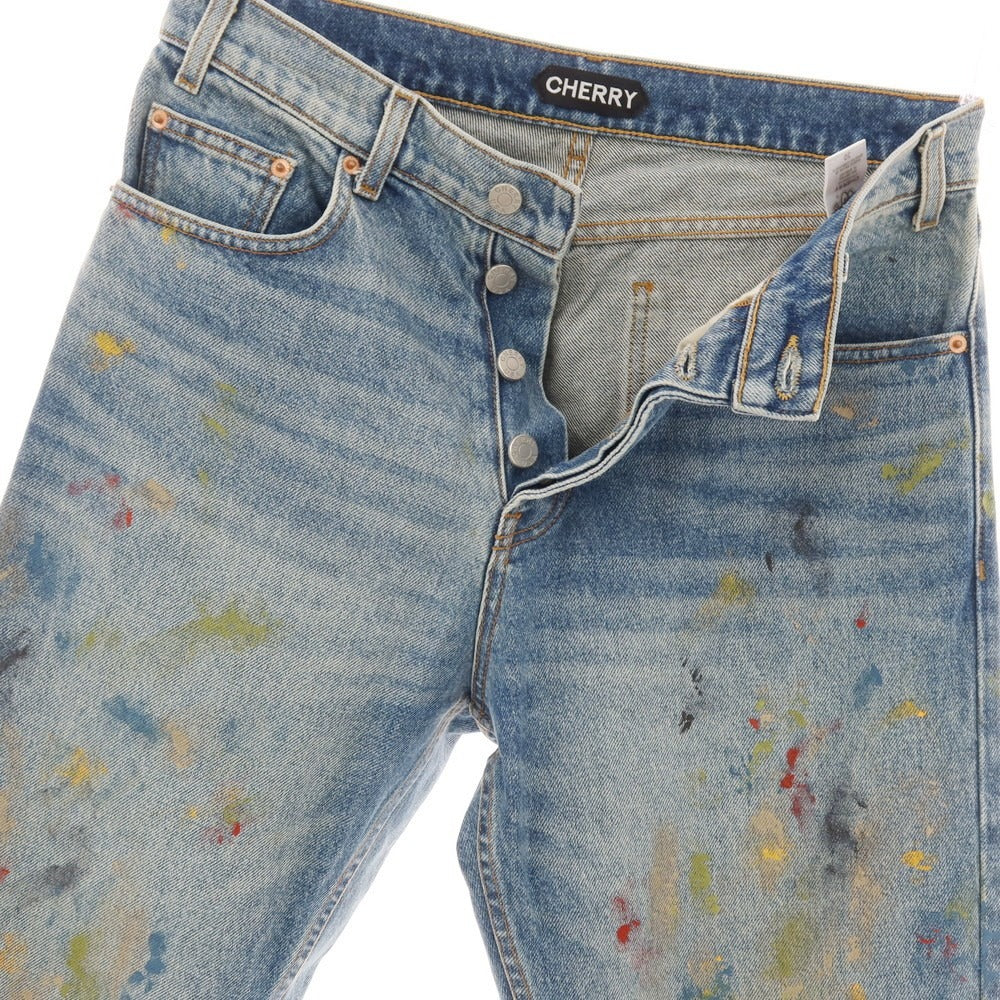 【中古】チェリー ロサンゼルス Cherry Los Angeles コットン ペイントスプラッター デニムパンツ ジーンズ ブルー【サイズ30】【 状態ランクB 】【 メンズ 】