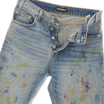 【中古】チェリー ロサンゼルス Cherry Los Angeles コットン ペイントスプラッター デニムパンツ ジーンズ ブルー【サイズ30】【 状態ランクB 】【 メンズ 】