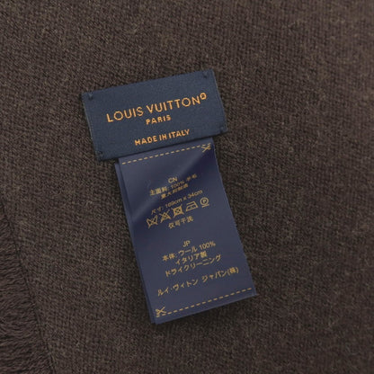 【中古】ルイ ヴィトン LOUIS VUITTON M77187 ウール モノグラム ストライプス マフラー ダークブラウンxベージュ【 状態ランクA 】【 ユニセックス 】