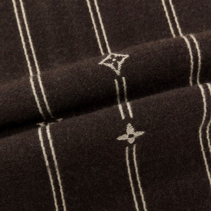 【中古】ルイ ヴィトン LOUIS VUITTON M77187 ウール モノグラム ストライプス マフラー ダークブラウンxベージュ【 状態ランクA 】【 ユニセックス 】