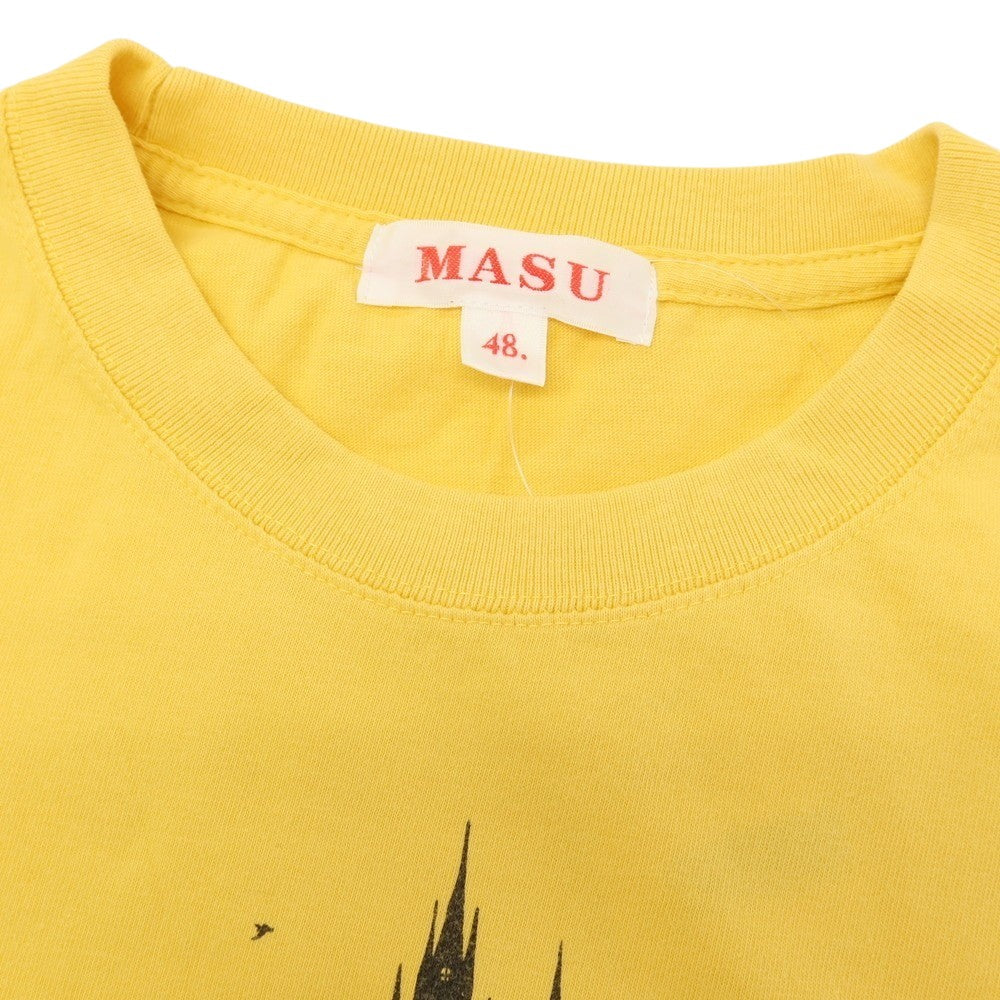 【中古】エムエーエスユー MASU コットン クルーネック 半袖Ｔシャツ イエロー【サイズ48】【 状態ランクB 】【 メンズ 】