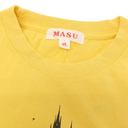 【中古】エムエーエスユー MASU コットン クルーネック 半袖Ｔシャツ イエロー【サイズ48】【 状態ランクB 】【 メンズ 】