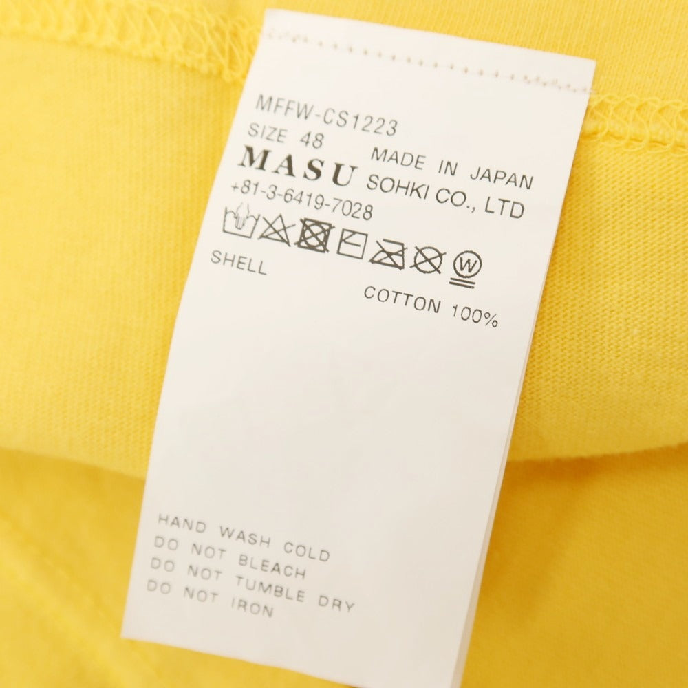 【中古】エムエーエスユー MASU コットン クルーネック 半袖Ｔシャツ イエロー【サイズ48】【 状態ランクB 】【 メンズ 】