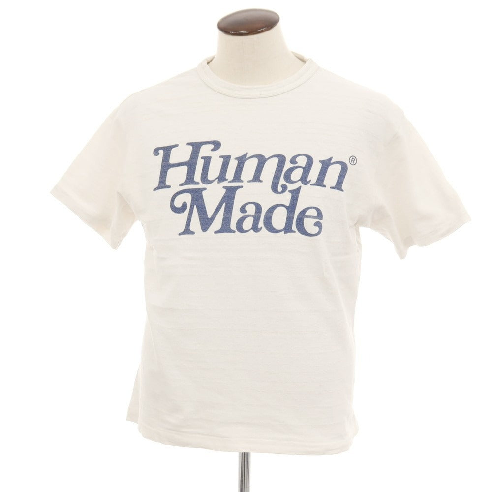 【中古】ヒューマンメイド HUMAN MADE × GIRLS DON’T CRY コットン クルーネック 半袖Ｔシャツ ホワイトxネイビー【サイズL】【 状態ランクC 】【 メンズ 】