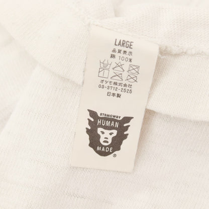 【中古】ヒューマンメイド HUMAN MADE × GIRLS DON’T CRY コットン クルーネック 半袖Ｔシャツ ホワイトxネイビー【サイズL】【 状態ランクC 】【 メンズ 】