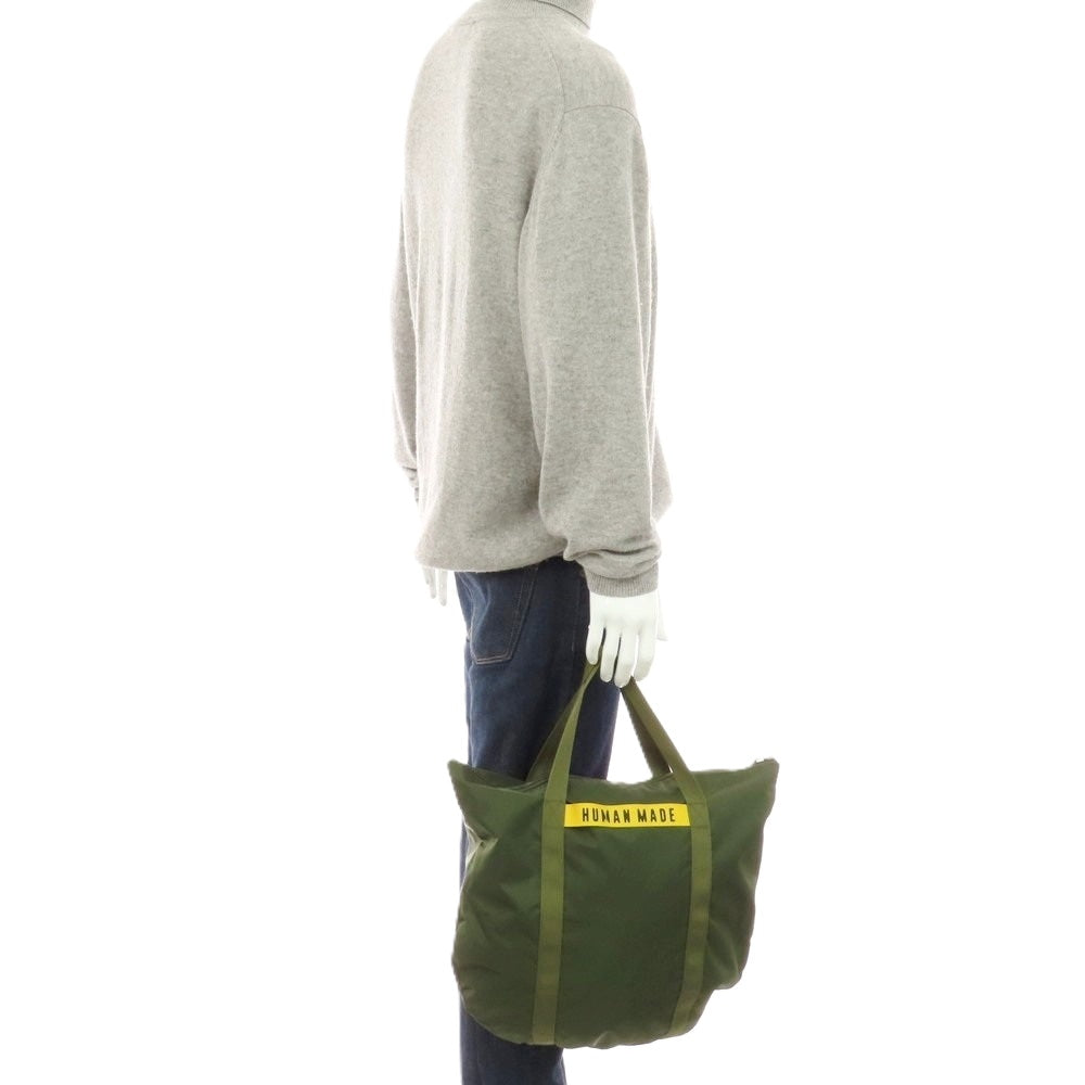 【中古】ヒューマンメイド HUMAN MADE ナイロン ヘルメットバッグ トートバッグ オリーブグリーン【 状態ランクB 】【 メンズ 】