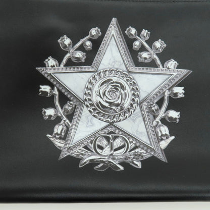 【中古】ディオール Dior レザー スター×ローズ プリント クラッチバッグ ブラック【 状態ランクA 】【 メンズ 】