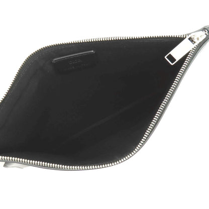【中古】ディオール Dior レザー スター×ローズ プリント クラッチバッグ ブラック【 状態ランクA 】【 メンズ 】