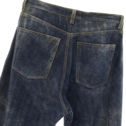 【中古】セブン バイ セブン SEVEN BY SEVEN 2026年春夏 URBAN RESEARCH別注 アンティーク加工 レザー 5ポケットパンツ ネイビー【サイズ表記なし（M位）】【 状態ランクA 】【 メンズ 】