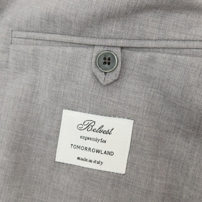 【中古】ベルベスト Belvest TOMORROWLAND別注 ストレッチ ウール 2つボタンスーツ ライトグレー【サイズ48】【 状態ランクC 】【 メンズ 】