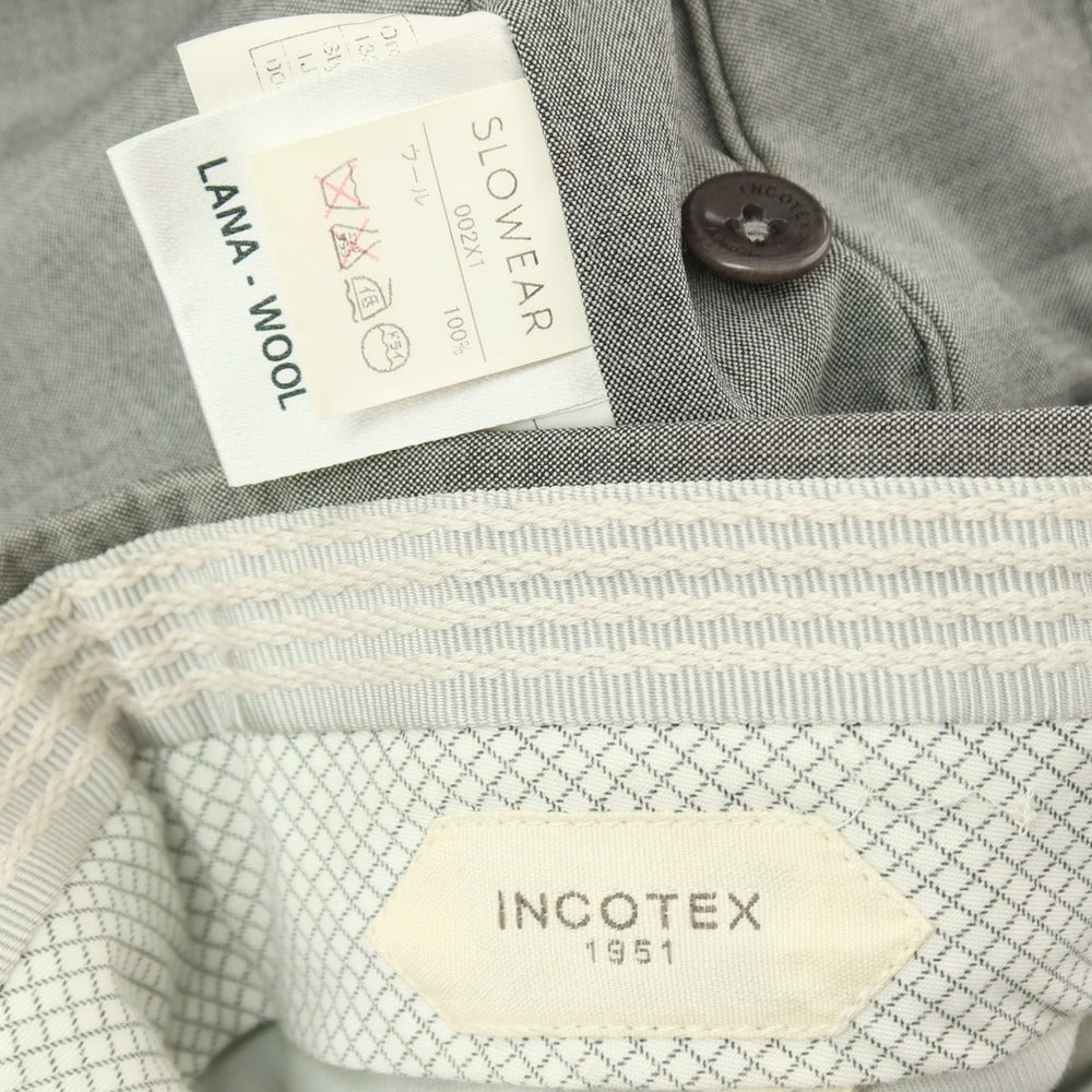 【中古】インコテックス INCOTEX SUPER130’S ウール ドレススラックスパンツ ライトグレー【サイズ46】【 状態ランクC 】【 メンズ 】