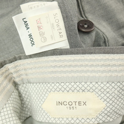 【中古】インコテックス INCOTEX SUPER130’S ウール ドレススラックスパンツ ライトグレー【サイズ46】【 状態ランクC 】【 メンズ 】