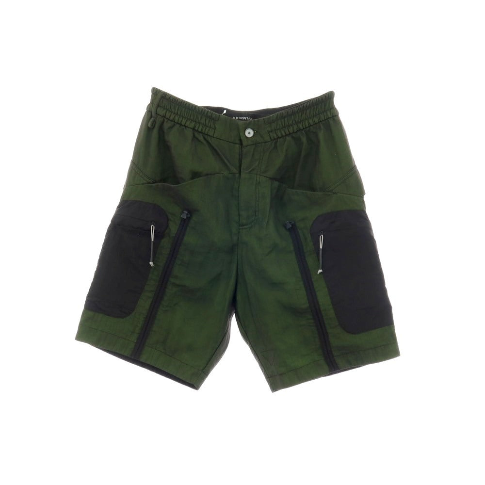 【中古】クラカタウ KRAKATAU ナイロン ショートパンツ グリーンxブラック【サイズ32】【 状態ランクB 】【 メンズ 】