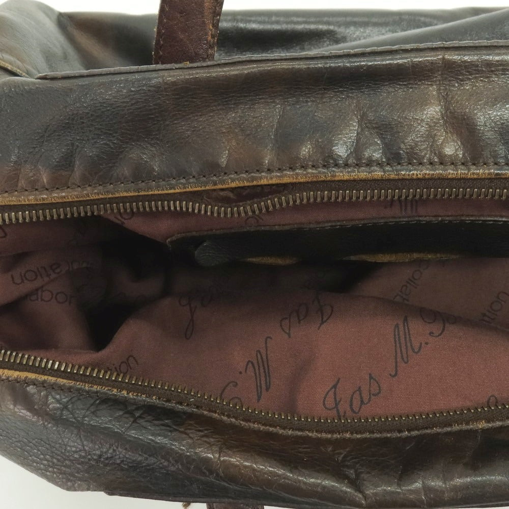 【中古】ジャスエムビー JAS.M.B 3way レザー ウィングトラベラーバッグ ショルダーバッグ ダークブラウン【 状態ランクD 】【 メンズ 】