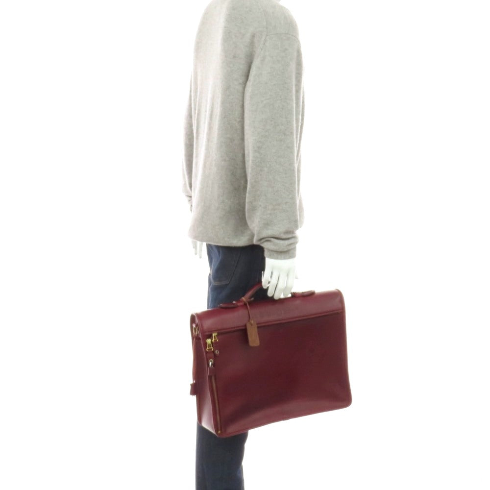 【中古】フェリージ Felisi 1811 2way レザー ブリーフケース ボルドー【 状態ランクB 】【 メンズ 】