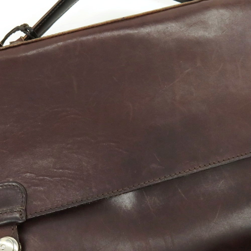 【中古】フェリージ Felisi 1934 レザー ブリーフケース ダークブラウン【 状態ランクC 】【 メンズ 】