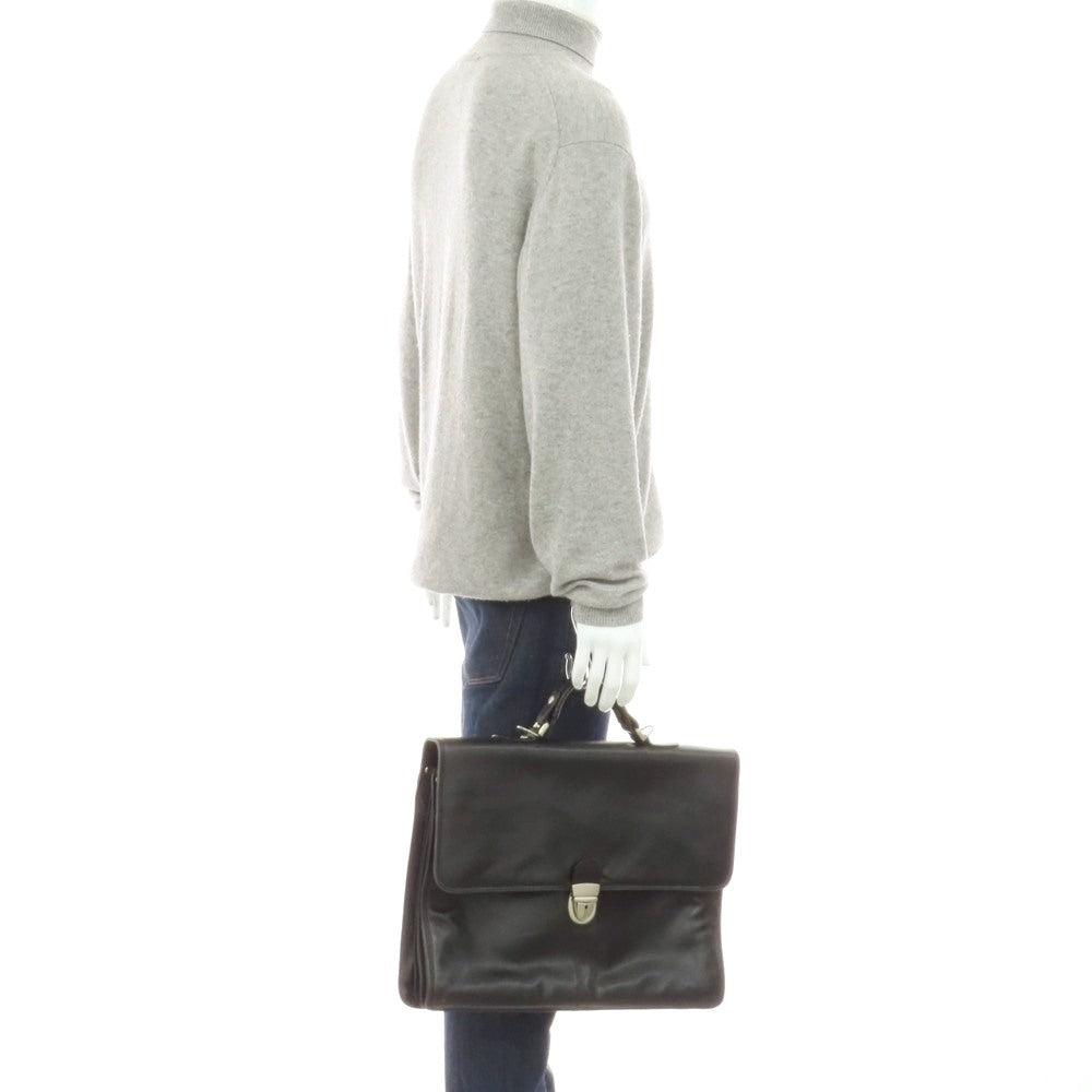 【中古】ラ バガジェリー LA BAGAGERIE 2way レザー ブリーフケース ブラック【 状態ランクD 】【 メンズ 】