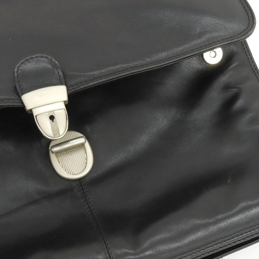 【中古】ラ バガジェリー LA BAGAGERIE 2way レザー ブリーフケース ブラック【 状態ランクD 】【 メンズ 】