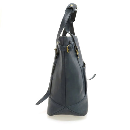 【中古】アクリュ Acru レザー カメラバッグ トートバッグ ネイビー【 状態ランクC 】【 メンズ 】