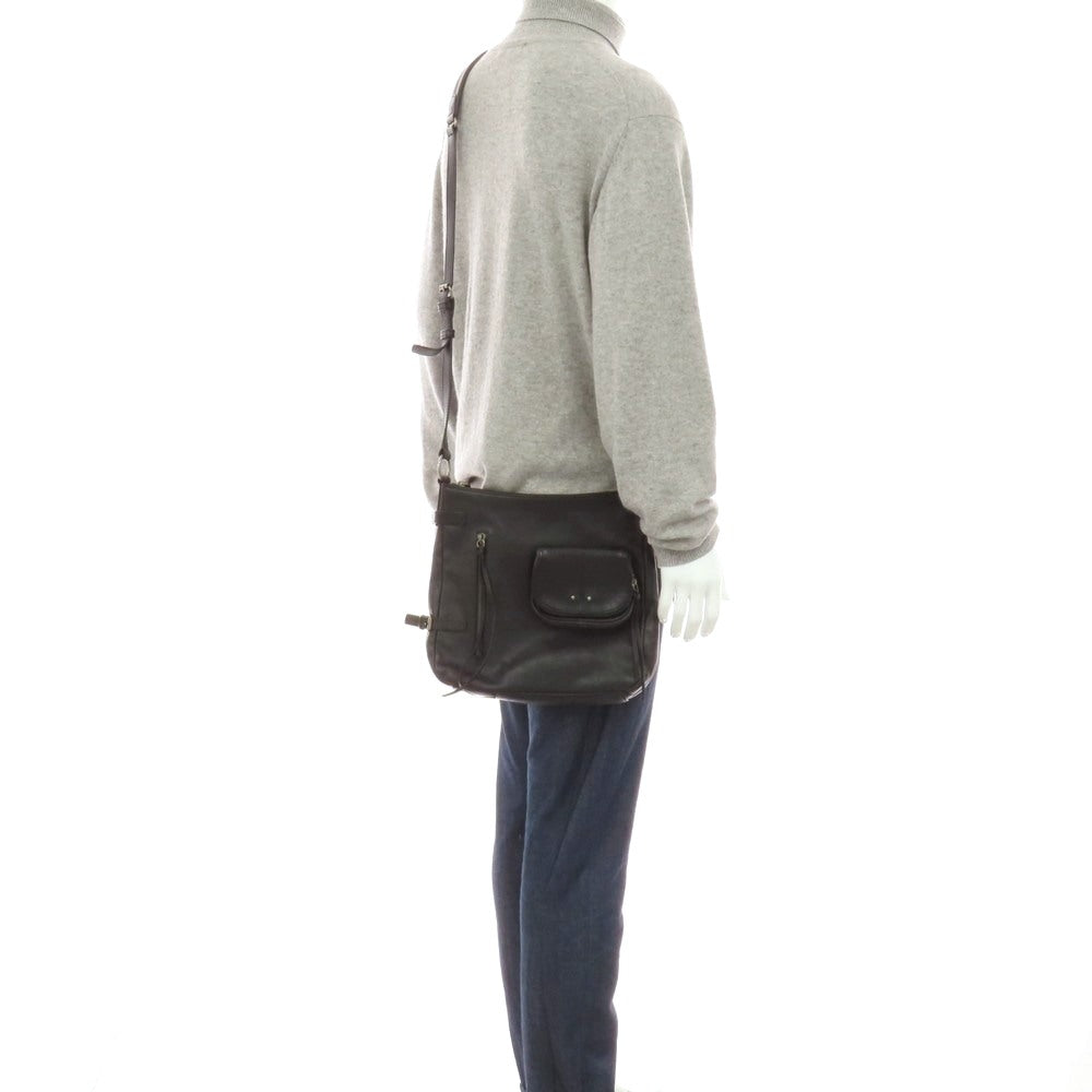 【中古】アート バーグ ART/BERG レザー ショルダーバッグ ブラック【 状態ランクC 】【 メンズ 】
