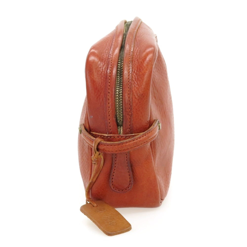 【中古】フェリージ Felisi 080 レザー セカンドバッグ レッドブラウン【 状態ランクD 】【 メンズ 】