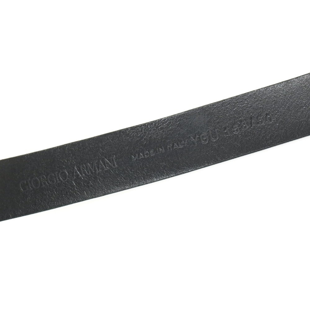 【中古】ジョルジオアルマーニ GIORGIO ARMANI レザー ベルト ブラック【 状態ランクC 】【 メンズ 】