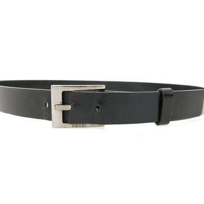 【中古】グッチ GUCCI レザー ベルト ブラックxシルバー【サイズ100/40】【 状態ランクC 】【 メンズ 】