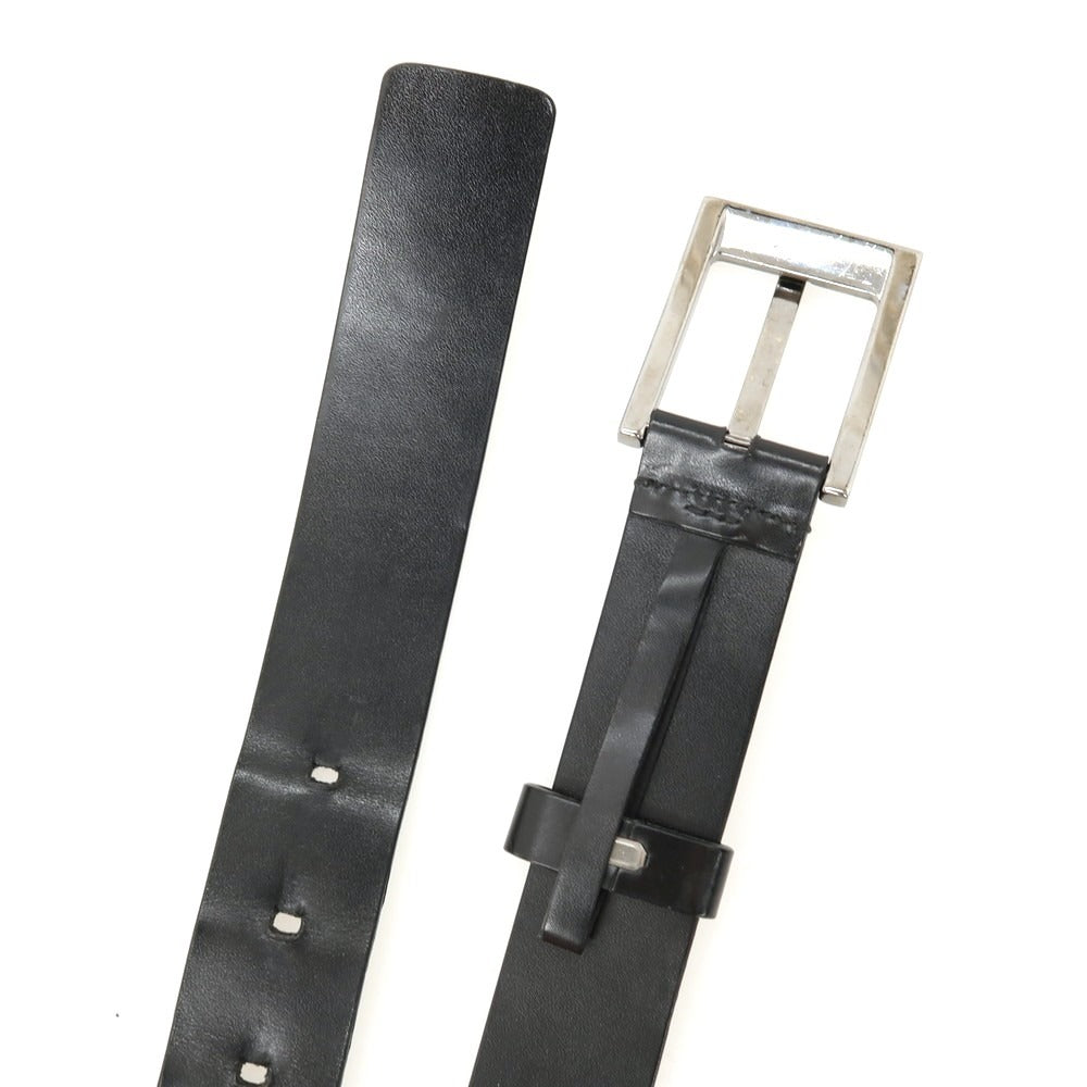 【中古】グッチ GUCCI レザー ベルト ブラックxシルバー【サイズ100/40】【 状態ランクC 】【 メンズ 】