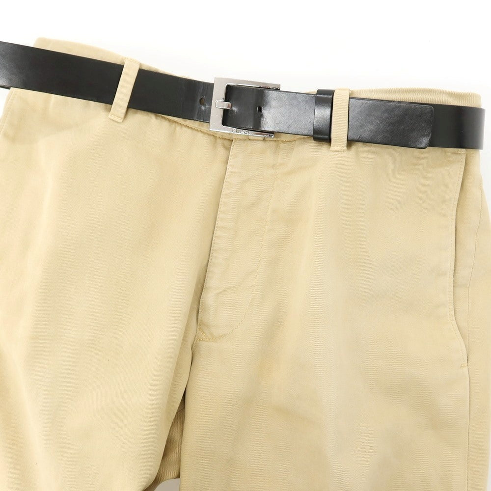 【中古】グッチ GUCCI レザー ベルト ブラックxシルバー【サイズ100/40】【 状態ランクC 】【 メンズ 】
