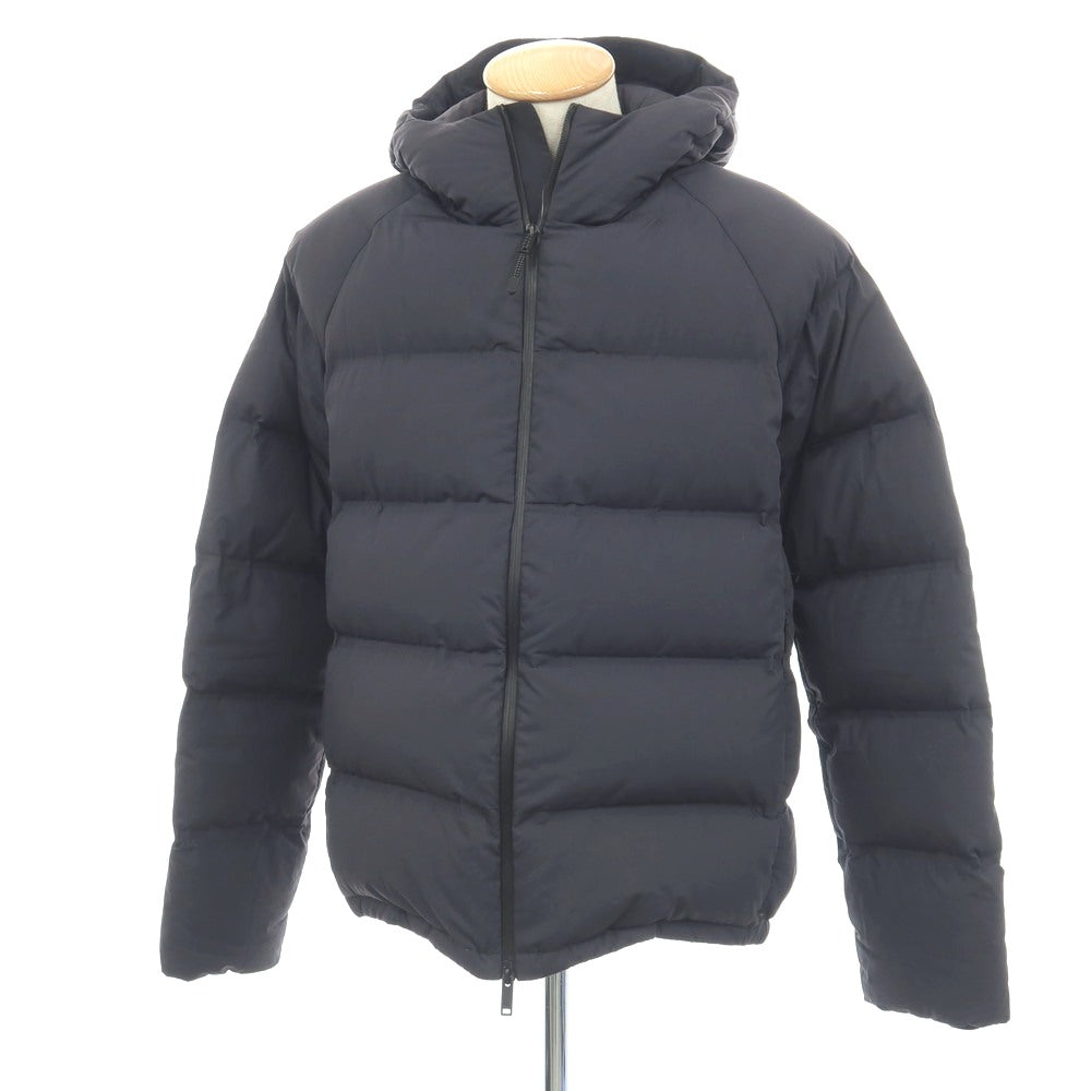 【中古】モノビ MONOBI DEFENSE DOWN JACKET フーデッド ダウンジャケット ネイビー【サイズS】【 状態ランクC 】【 メンズ 】