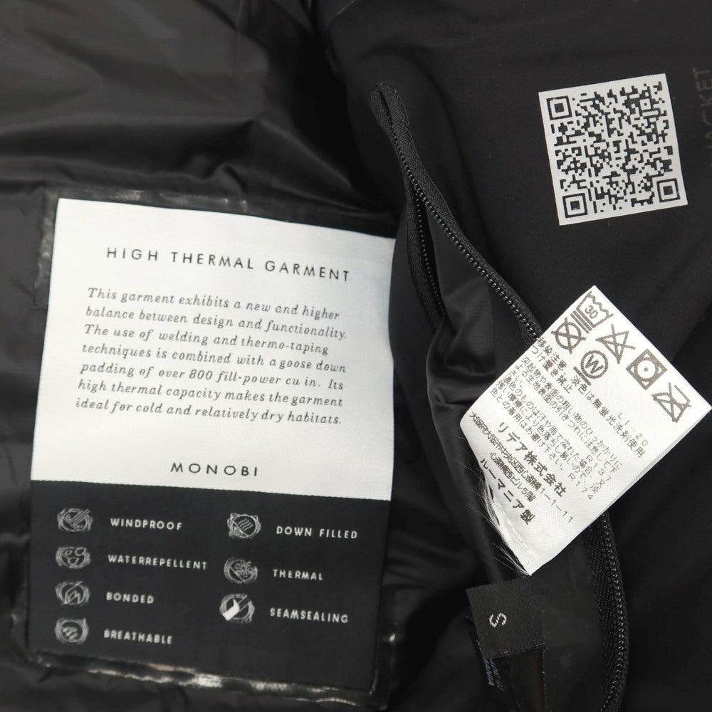 【中古】モノビ MONOBI DEFENSE DOWN JACKET フーデッド ダウンジャケット ネイビー【サイズS】【 状態ランクC 】【 メンズ 】
